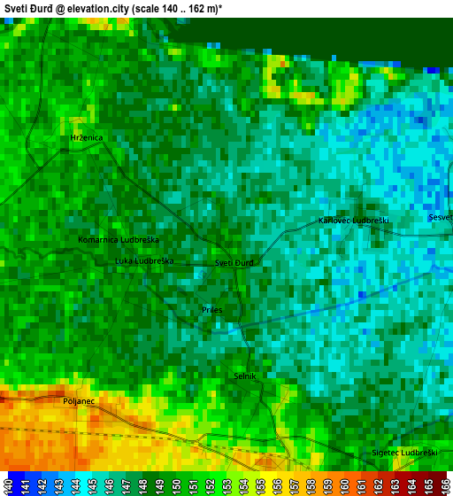 Sveti Ðurđ elevation map