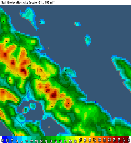 Sali elevation map