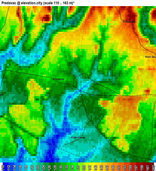 Predavac elevation map