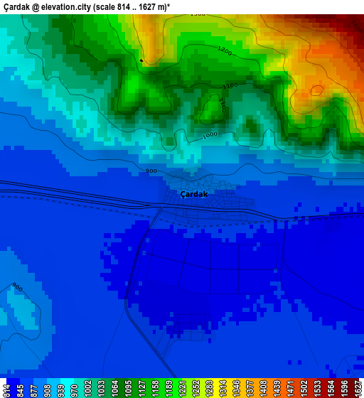 Çardak elevation map