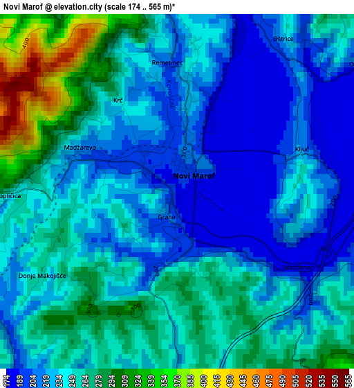 Novi Marof elevation map