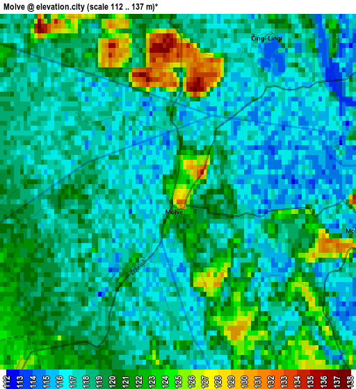 Molve elevation map