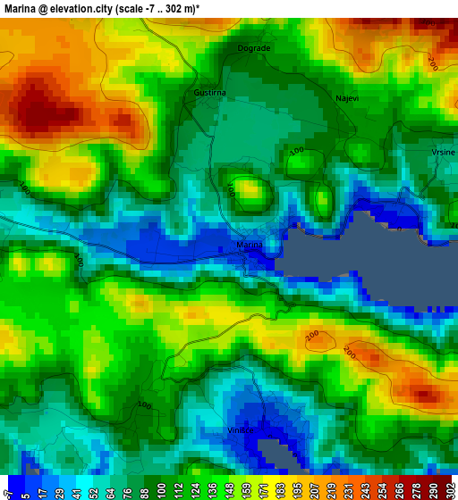 Marina elevation map