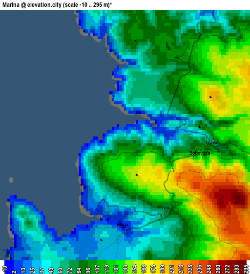 Marina elevation map