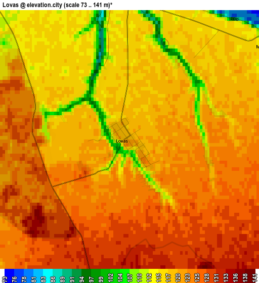 Lovas elevation map