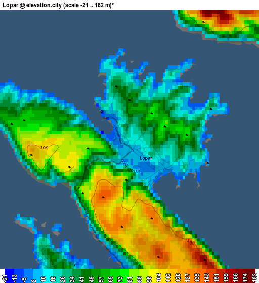 Lopar elevation map