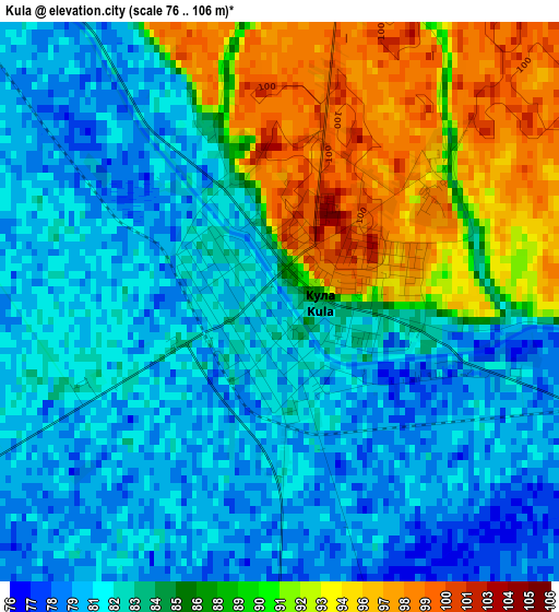 Kula elevation map