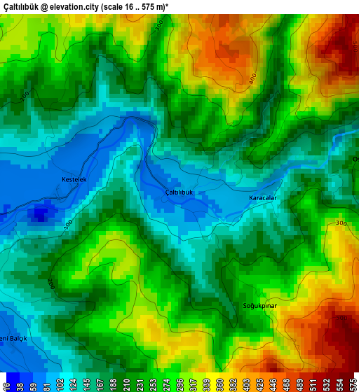 Çaltılıbük elevation map