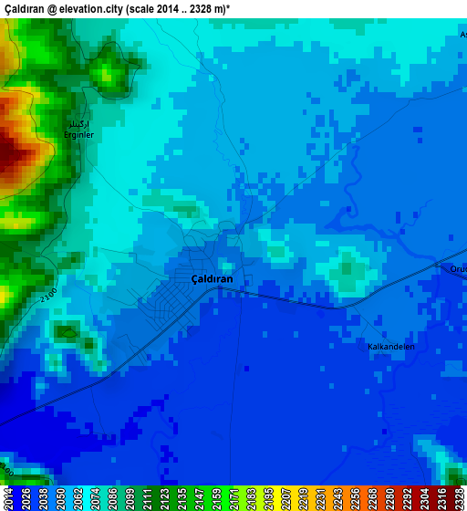 Çaldıran elevation map