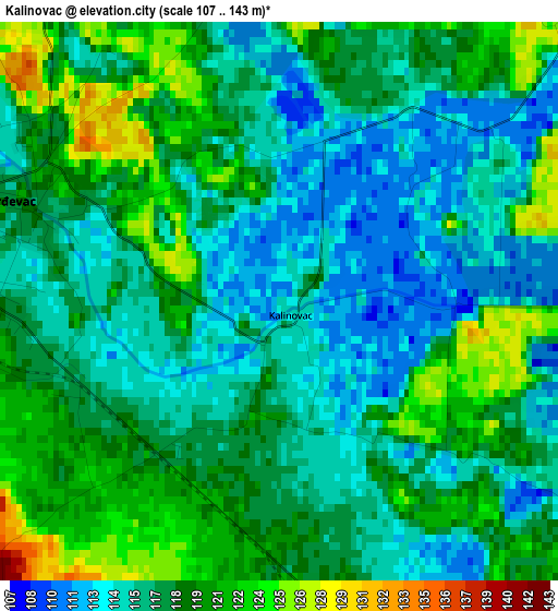 Kalinovac elevation map