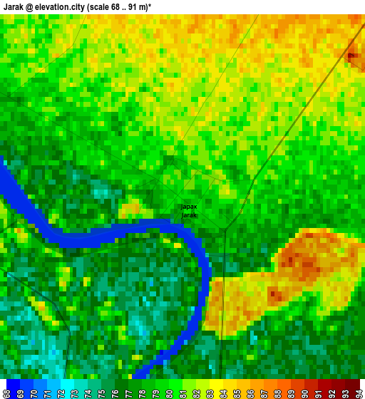 Jarak elevation map