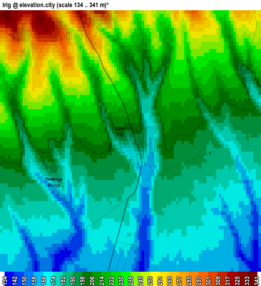 Irig elevation map