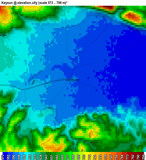 Keysun elevation map