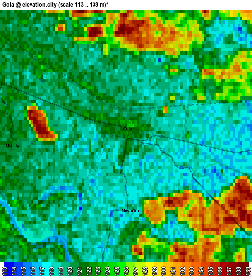 Gola elevation map