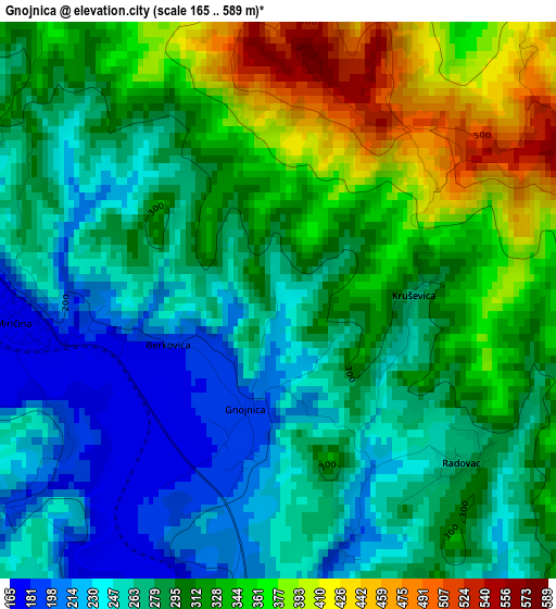 Gnojnica elevation map