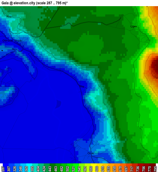 Gala elevation map