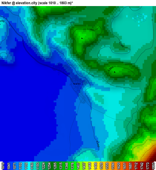 Nikfer elevation map