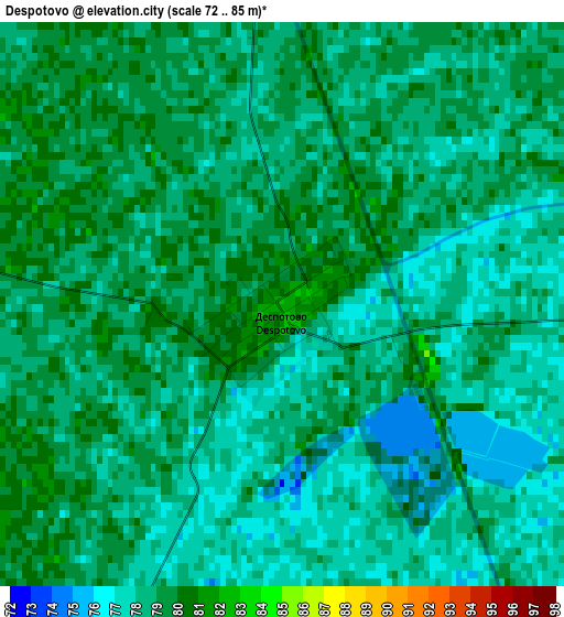 Despotovo elevation map