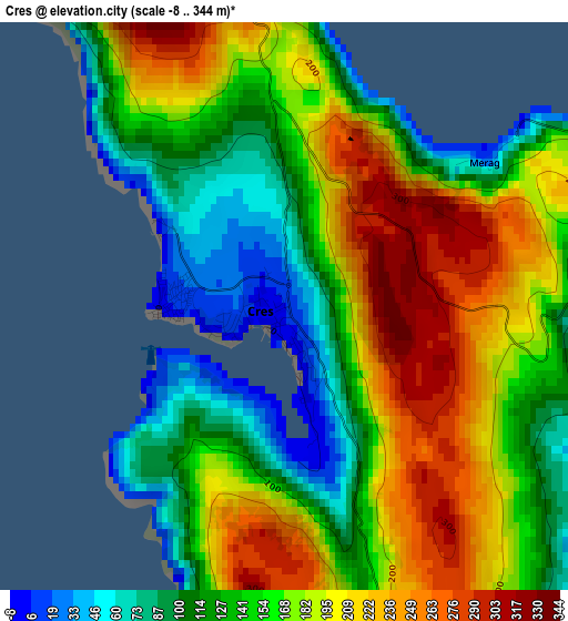 Cres elevation map