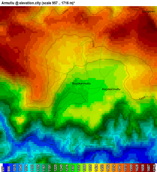 Armutlu elevation map