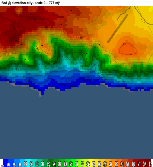 Bol elevation map