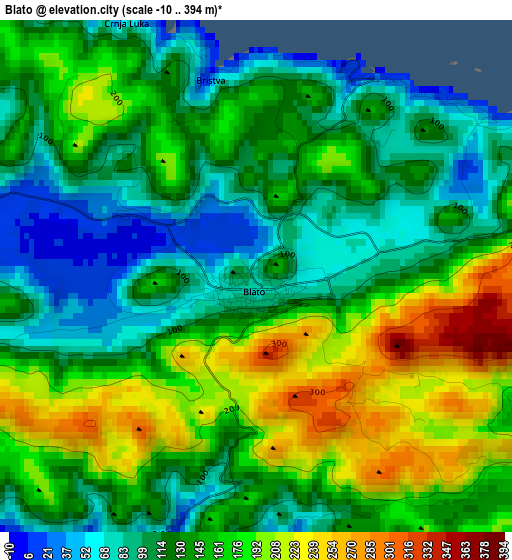 Blato elevation map