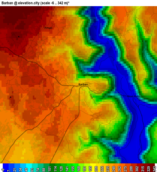 Barban elevation map