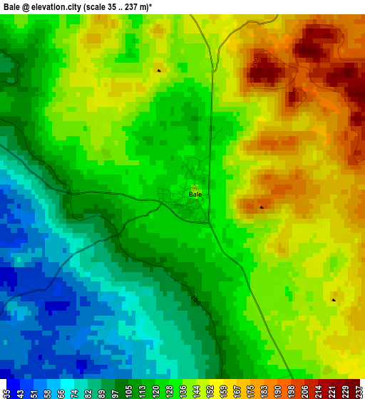 Bale elevation map