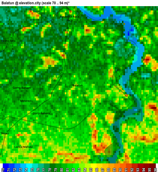 Balatun elevation map