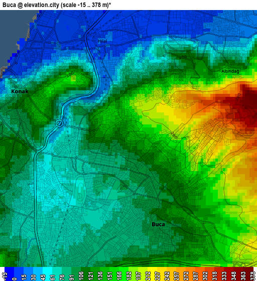 Buca elevation map