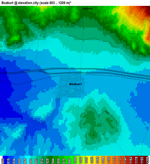 Bozkurt elevation map