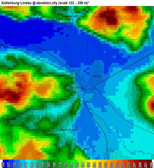 Katlenburg-Lindau elevation map