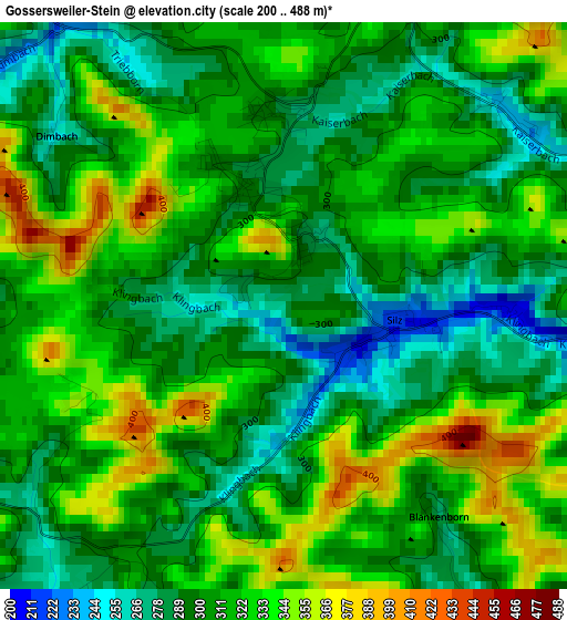 Gossersweiler-Stein elevation map