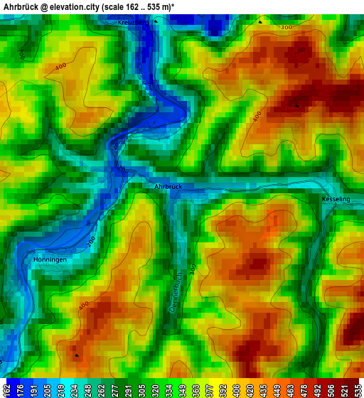 Ahrbrück elevation map