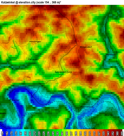 Katzwinkel elevation map