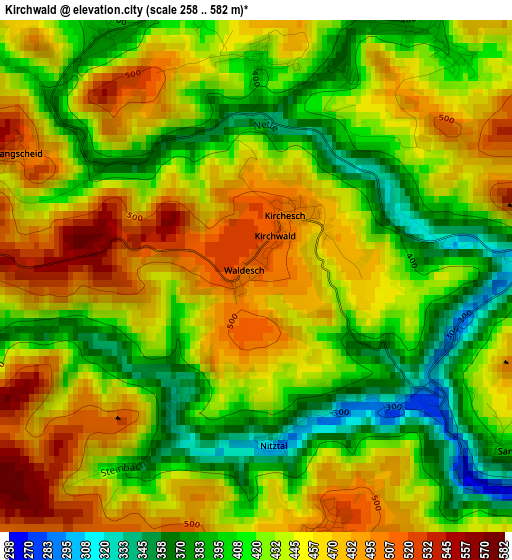 Kirchwald elevation map