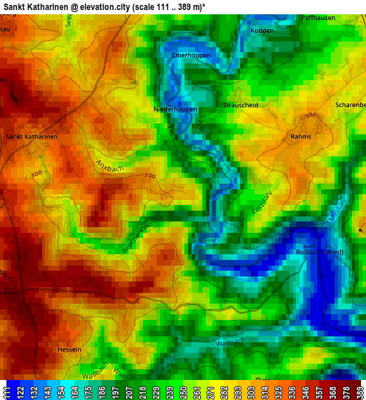 Sankt Katharinen elevation map