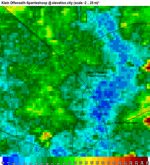 Klein Offenseth-Sparrieshoop elevation map