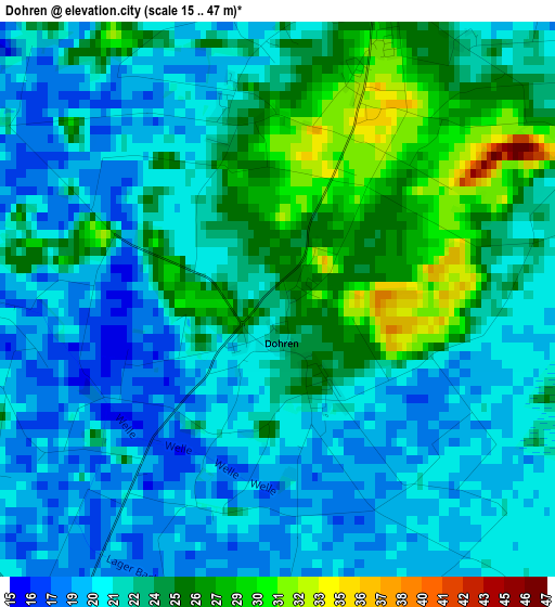 Dohren elevation map