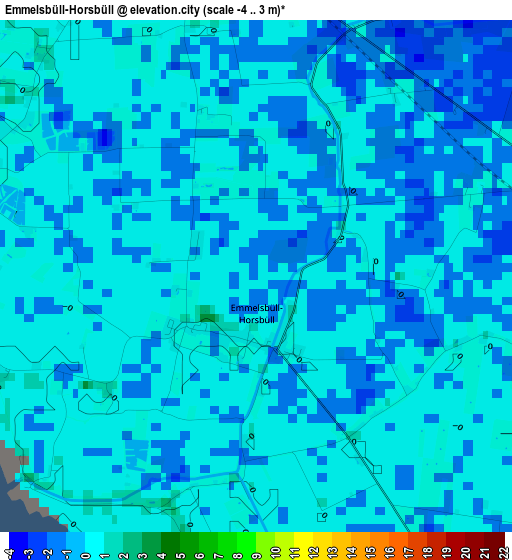 Emmelsbüll-Horsbüll elevation map