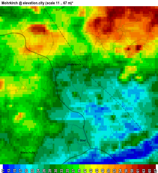 Mohrkirch elevation map