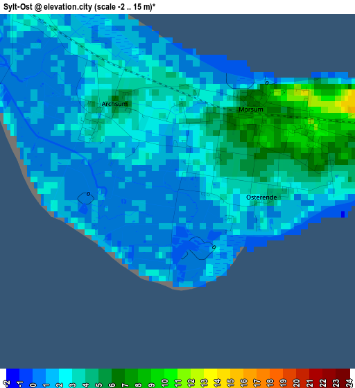 Sylt-Ost elevation map