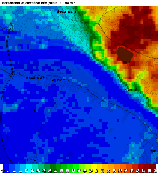 Marschacht elevation map