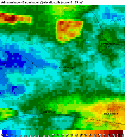 Admannshagen-Bargeshagen elevation map