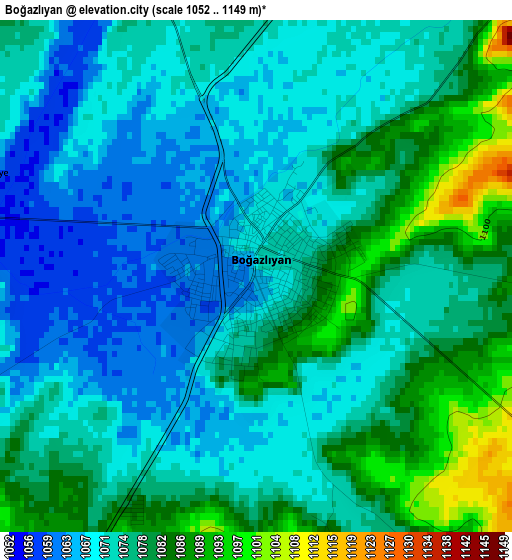 Boğazlıyan elevation map