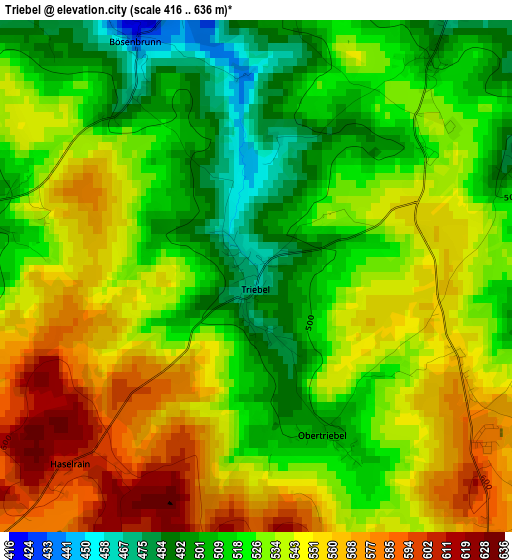 Triebel elevation map