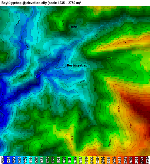 Beytüşşebap elevation map