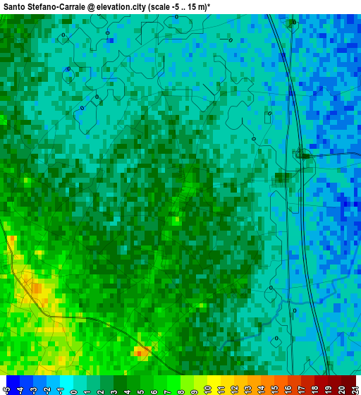 Santo Stefano-Carraie elevation map
