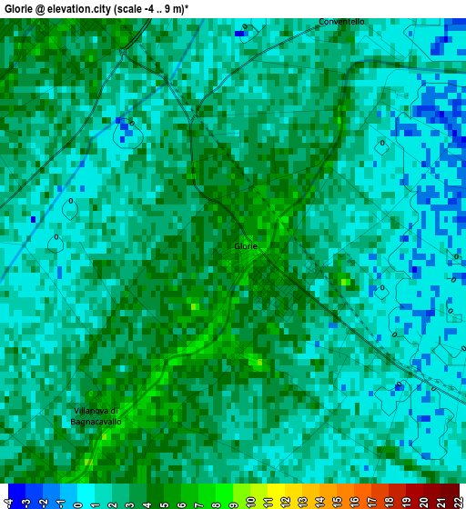 Glorie elevation map