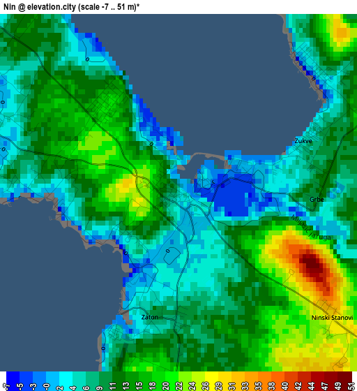 Nin elevation map